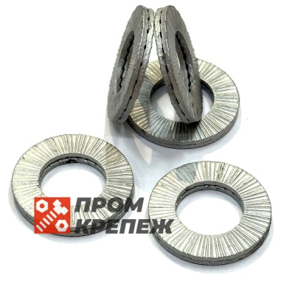 Шайба увеличенная М10 DIN 25201 Nord-Lock SP оцинкованная сталь